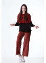 KAPÜŞONLU KADİFE SWEAT